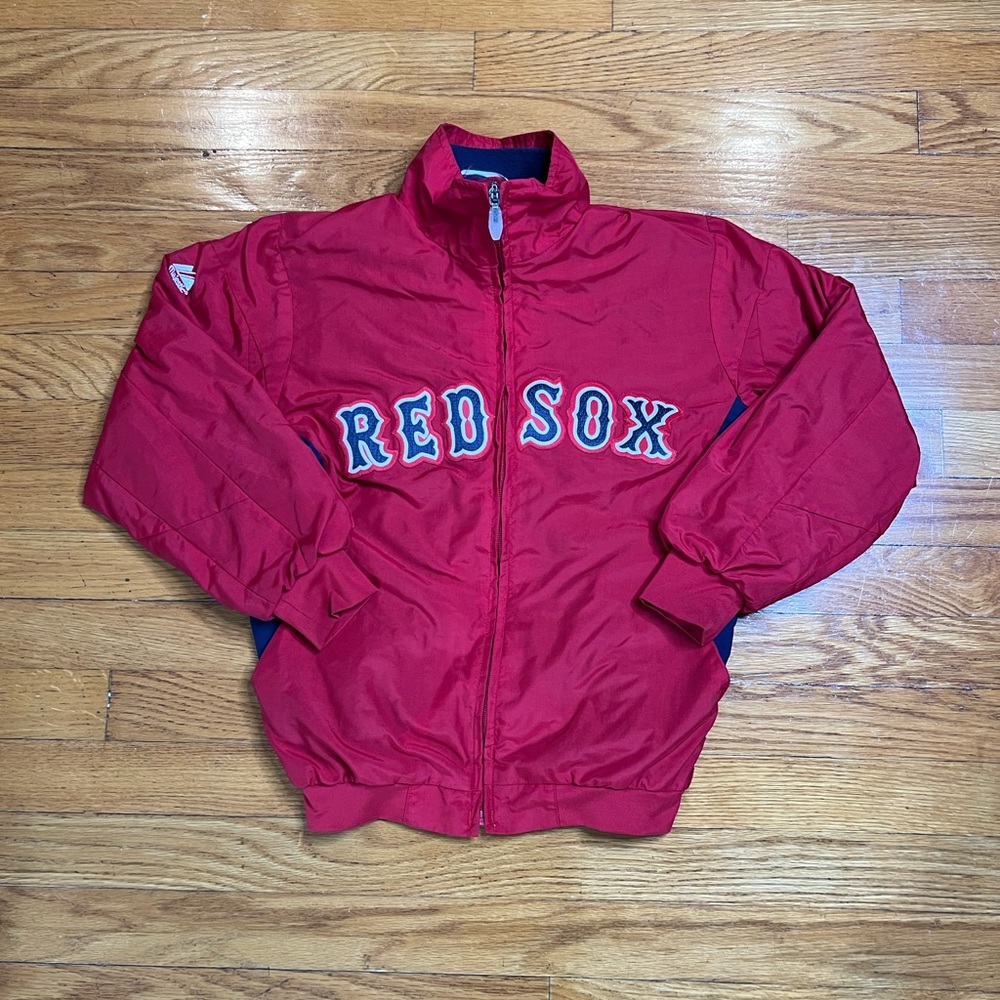 kids vintage majestic Red Sox Red Jacket